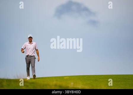 Am 17. Tag der 153. Open Championship im Royal Portrush im County Antrim, Nordirland. Bilddatum: Samstag, 19. Juli 2025. Stockfoto