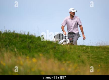 Am 17. Tag der 153. Open Championship im Royal Portrush im County Antrim, Nordirland. Bilddatum: Samstag, 19. Juli 2025. Stockfoto