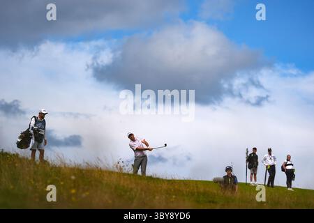 Am 17. Tag der 153. Open Championship im Royal Portrush im County Antrim, Nordirland. Bilddatum: Samstag, 19. Juli 2025. Stockfoto