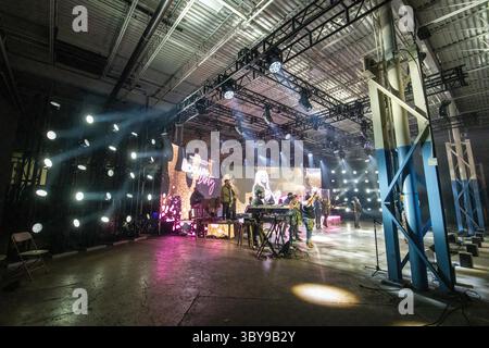 20. Juli 2021, Curtis Bay, Maryland, USA: Videodreh und Spezialeffekte in einem Eventproduktionslager in Curtis Bay, MD (Kreditbild: © Edwin Remsberg/VW Pics via ZUMA Press Wire) Stockfoto