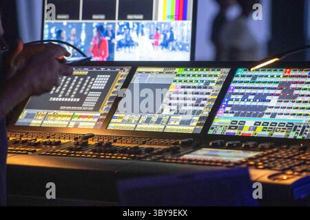 20. Juli 2021, Curtis Bay, Maryland, USA: Videodreh und Spezialeffekte in einem Eventproduktionslager in Curtis Bay, MD (Kreditbild: © Edwin Remsberg/VW Pics via ZUMA Press Wire) Stockfoto