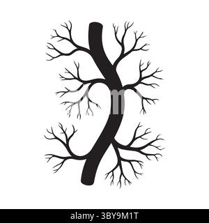 Abstrakte geometrische Komposition mit lebendiger Farbpalette und helvetica-Text Stock Vektor