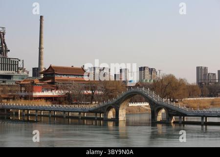 Februar 2022, Peking, Hebei, China: Gesamtansicht des Big Air Shougangs am 7. Februar 2022 in Peking, China (Bild: © Mickael Chavet/ZUMA Press Wire) Stockfoto