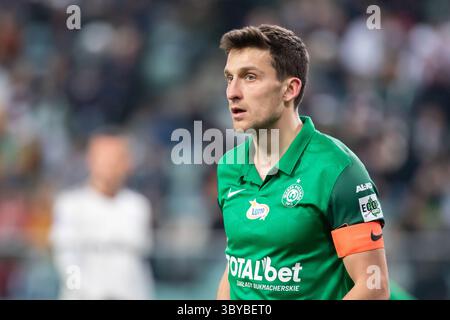 13. Februar 2022, Warschau, Polen: Jakub Kielb von Warta wurde während des Polnischen PKO Ekstraklasa League-Spiels zwischen Legia Warszawa und Warta Posen im Marschall Jozef Pilsudski Legia Warschau Municipal Stadium gesehen. (Foto: © Mikolaj Barbanell/SOPA Images via ZUMA Press Wire) Stockfoto