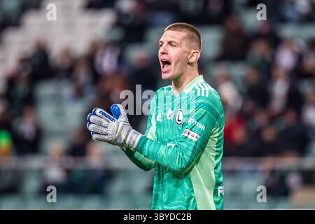 25. Februar 2022, Warschau, Polen: Cezary Miszta of Legia wurde während des Polnischen PKO Ekstraklasa League-Spiels zwischen Legia Warszawa und Wisla Krakau im Marschall Jozef Pilsudski Legia Warschau Municipal Stadium gesehen. (Foto: © Mikolaj Barbanell/SOPA Images via ZUMA Press Wire) Stockfoto