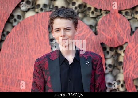 Darsteller und Gäste nehmen an der 28 Years Later World Film Premiere am Leicester Square Teil mit: Alfie Williams Where: London, United Kingdom When: 18 Jun 2025 Credit: Phil Lewis/WENN Stockfoto