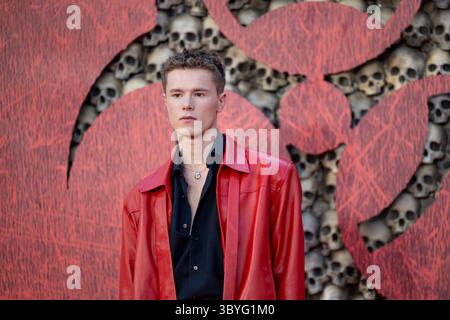 Darsteller und Gäste nehmen an der 28 Years Later World Film Premiere am Leicester Square Teil mit: Edvin Ryding Where: London, United Kingdom When: 18 Jun 2025 Credit: Phil Lewis/WENN Stockfoto