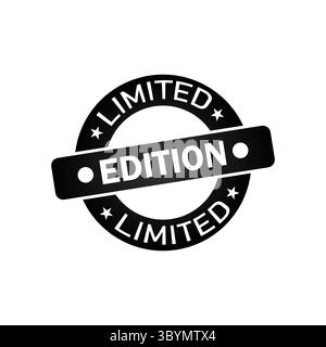 Limited Edition Schwarz-weiß-Abzeichen für exklusive Produkte Stock Vektor