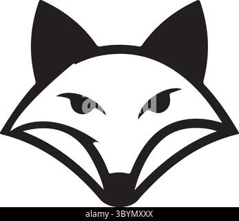Ein moderner Coyote-Kopf mit Logo-Illustration Stock Vektor