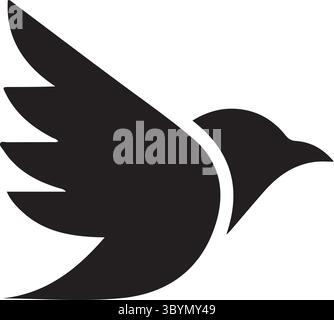 Abstraktes Vogellogo und Designwinkel Stock Vektor