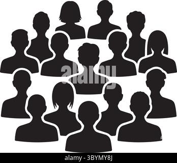 Personen und Bevölkerung Symbol gesetzt Stock Vektor