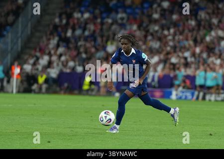Basel, Bayern, Schweiz. Juli 2025. Melween N Dongala (22 Frankreich) beim UEFA Womens Euro Game France vs Germany am 19.07.2025 in Basel. (Kreditbild: © Michaela Merk/ZUMA Press Wire) NUR REDAKTIONELLE VERWENDUNG! Nicht für kommerzielle ZWECKE! Stockfoto