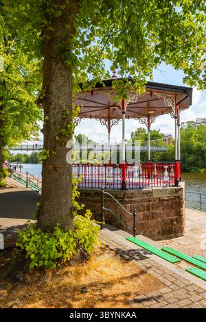 Die Bühne, am Fluss Dee, Chester, Großbritannien. 2025 Stockfoto