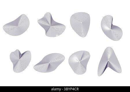Dynamische amorphe organische Formen, fluide Formen gesetzt. Vektorelement für die Konstruktion. Stock Vektor