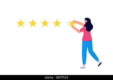 Kundenbewertung, Usability Evaluation, Feedback, Bewertungssystem iconcept. Vektorabbildung Stock Vektor