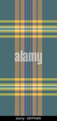 Kariertes Gewebe im Hintergrund, kariertes Textilmuster für Kunden. Luxuriöses Schottenmuster nahtlos in blauen und grünen Farben. Stock Vektor