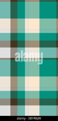 Elegantes Karomuster in Blau, Creme und Braun. Perfekt für Textildesign, Mode oder Website-Hintergründe. Diese nahtlose Textur erzeugt ein Gefühl von Stock Vektor