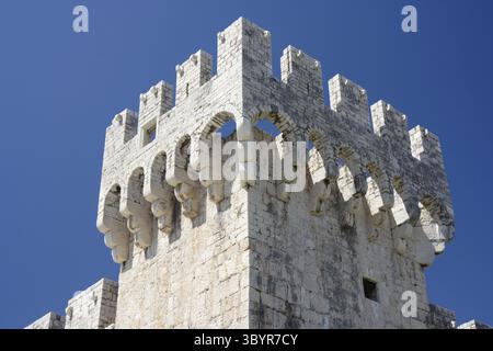 Antike Burg in Trogir - architektonische Details Stockfoto