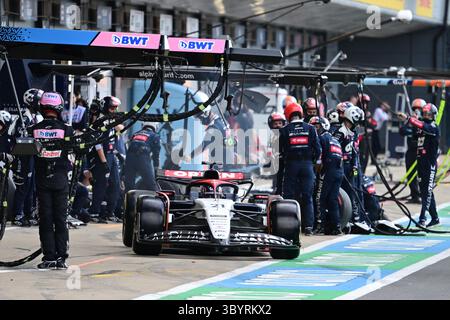 9. Juli 2023, SILVERSTONE, Vereinigtes Königreich: Silverstone (Vereinigtes Königreich), 09.07.2023.- niederländischer Formel-1-Pilot Nyck de Vries von Scuderia AlphaTauri auf der Boxengasse während des Formel-1-Grand-Prix 2023, auf der Rennstrecke Silverstone, Großbritannien, 9. Juli 2023. (Fórmula UNO, Reino Unido) (Foto: © Christian Bruna/POOL via ZUMA Press Wire) Stockfoto