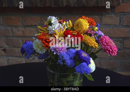 Tischdekoration für eine Gartenparty Stockfoto