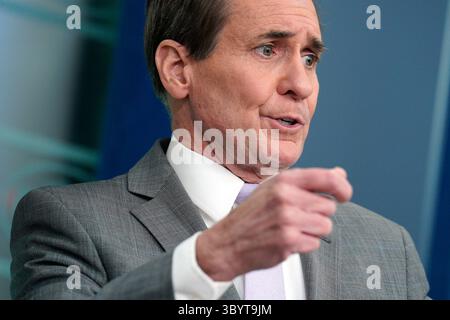 Januar 2024, Washington, DC, USA: Washington (USA), 29.01.2024.- der strategische Kommunikationskoordinator des Nationalen Sicherheitsrats John Kirby spricht während eines Pressebriefings im Weißen Haus in Washington, DC, USA, am 29. Januar 2024. (Bild: © Yuri Gripas/POOL via ZUMA Press Wire) Stockfoto