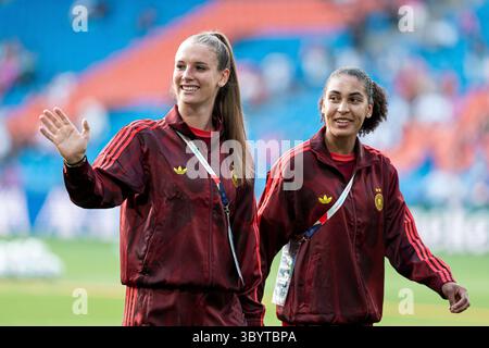 Basel, Schweiz. Juli 2025. Basel, Schweiz, 19. Juli 2025 Spieler aus Deutschland vor dem Viertelfinale der UEFA Frauen EURO 2025 zwischen Frankreich und Deutschland im St. Jakob-Park in Basel, Schweiz. (Priscila Bütler/SPP) Credit: SPP Sport Press Photo. /Alamy Live News Stockfoto