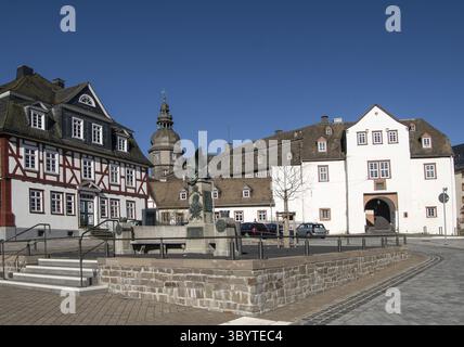 In der Nähe des palais in Bad Berleburg zur Frühjahrszeit Stockfoto
