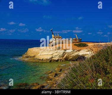 Das Schiffswrack von Edro III auf Zypern Stockfoto