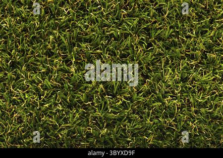 Kunstrasen Textur oder Hintergrund, grünes Muster, Gras Imitation Stockfoto