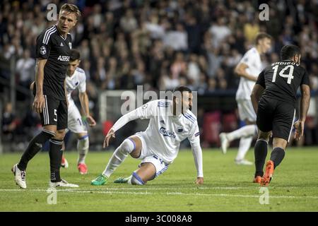 August 2017 - Kopenhagen, Dänemark - Dänemark, Kopenhagen - 23. August 2017. Youssef Toutouh (24) vom FC Kopenhagen während des Champions-League-Qualifikationsspiels zwischen dem FC Kopenhagen und Qarabag FK in Telia Parken. (Foto: © Samy Khabthani/Gonzales Foto via ZUMA Press) Stockfoto