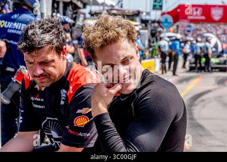 Toronto, ON, USA. Juli 2025. Der Fahrer DER NTT INDYCAR-SERIE, SANTINO FERRUCCI (14) (USA) aus Woodbury, Conneticut, qualifiziert sich für den Ontario Honda Dealers Indy Toronto am Exhibition Place in TORONTO, ON. (Kreditbild: © Walter G. Arce Sr./ASP via ZUMA Press Wire) NUR REDAKTIONELLE VERWENDUNG! Nicht für kommerzielle ZWECKE! Stockfoto
