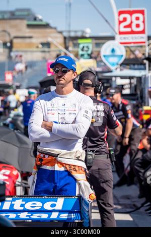 Toronto, ON, USA. Juli 2025. Der Fahrer DER NTT INDYCAR-SERIE, GRAHAM RAHAL (15) (USA) aus New Albany, OH, bereitet sich auf das Training für die Ontario Honda Dealers Indy Toronto am Exhibition Place in TORONTO vor. (Kreditbild: © Walter G. Arce Sr./ASP via ZUMA Press Wire) NUR REDAKTIONELLE VERWENDUNG! Nicht für kommerzielle ZWECKE! Stockfoto