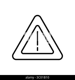 Ein klares und einfaches Warnzeichen mit einem Dreieck mit einem Ausrufezeichen. Dieses Symbol betont Vorsicht und Sicherheit in verschiedenen Kontexten, ideal für Stock Vektor