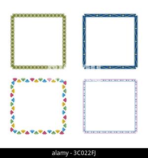 Farbenfrohe Kachelrandung. Geometrische Wiederholungsform. Stock Vektor