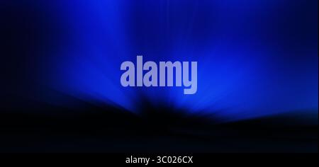 Dynamische blaue Lichtbahnen, die aus der Dunkelheit ausstrahlen, schnelle Bewegungen. Abstrakter Hochgeschwindigkeits-Bewegungshintergrund mit Neonbeleuchtung. Moderne Abstraktion Stockfoto