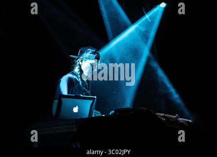 7. November 2019, Kopenhagen, Dänemark: Kopenhagen, Dänemark. November 2019. Der amerikanische DJ und Musikproduzent DJ Hoppa tritt live im Pumpehuset in Kopenhagen auf. (Foto: Gonzales Photo – Joe Miller) (Foto: © Joe Miller/Gonzales Photo via ZUMA Press) Stockfoto