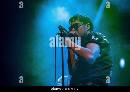 November 2018 - Reykjavik, Island - Island, Reykjavik - 10. November 2018. Der US-amerikanische Sänger, Songwriter und Musiker Julian Casablancas (im Bild) gibt ein Live-Konzert mit seiner Band The Voidz während des isländischen Festivals Iceland Airwaves 2018 in Reykjavik. (Foto: Gonzales Photo - Tord Litleskare) (Foto: © Tord Litleskare/Gonzales Photo via ZUMA Press) Stockfoto