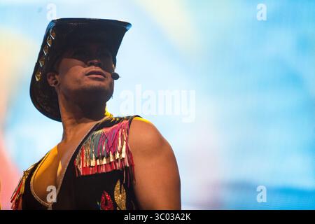 30. April 2018 - Bergen, Norwegen - Norwegen, Bergen - 30. April 2018. Die niederländische Eurodance-Gruppe Vengaboys gibt ein Live-Konzert während der We Love the 90 €â šÃ„Ã Show in den Bergenshallen in Bergen. (Foto: Gonzales Photo - Jarle H. Moe) (Foto: © Jarle H. Moe/Gonzales Photo via ZUMA Press) Stockfoto