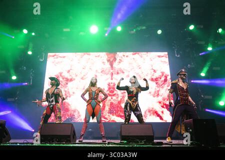 30. April 2018 - Bergen, Norwegen - Norwegen, Bergen - 30. April 2018. Die niederländische Eurodance-Gruppe Vengaboys gibt ein Live-Konzert während der We Love the 90 €â šÃ„Ã Show in den Bergenshallen in Bergen. (Foto: Gonzales Photo - Jarle H. Moe) (Foto: © Jarle H. Moe/Gonzales Photo via ZUMA Press) Stockfoto