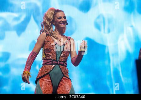 30. April 2018 - Bergen, Norwegen - Norwegen, Bergen - 30. April 2018. Die niederländische Eurodance-Gruppe Vengaboys gibt ein Live-Konzert während der We Love the 90 €â šÃ„Ã Show in den Bergenshallen in Bergen. (Foto: Gonzales Photo - Jarle H. Moe) (Foto: © Jarle H. Moe/Gonzales Photo via ZUMA Press) Stockfoto