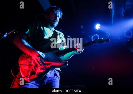 29. Oktober 2014: Kopenhagen, England, Dänemark - die amerikanische Psychdelic-Rock-Band Earthless gibt ein Live-Konzert im Pumpehuset in Kopenhagen. Hier ist Gitarristin Isaiah Mitchell live auf der Bühne zu sehen. Dänemark, 29/10 2014. (Foto: © Peter Troest/Gonzales Foto via ZUMA Press) Stockfoto