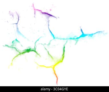 Ein detailliertes mikroskopisches Bild, das das komplizierte Netzwerk roter verzweigter Blutgefäße in einem blassen, strukturierten biologischen Gewebe zeigt. Stock Vektor