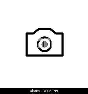 Symbol Benutzeroberfläche Benutzer Website Kamera Vektor Umrissstil Stock Vektor