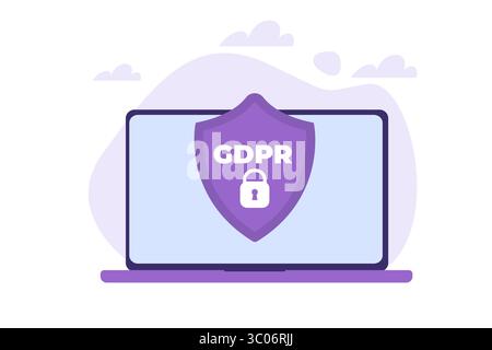 Datenschutz-Grundverordnung – DSGVO iconcept. Vektorabbildung. Stock Vektor