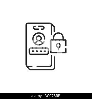 Symbol Für Mobile Anmeldung Stock Vektor
