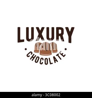 Luxuriöses Schokoladenlogo Stock Vektor