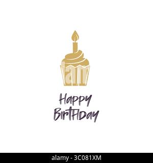 Happy Birthday-Logo Stock Vektor