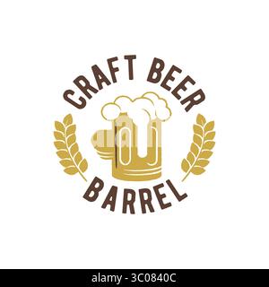 Logo Für Craft Beer Becher Stock Vektor