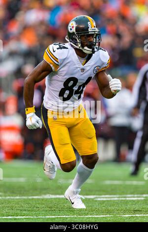 14. Oktober 2018: Pittsburgh Steelers Wide Receiver Antonio Brown (84) in Aktion während eines Spiels zwischen den Pittsburgh Steelers und den Cincinnati Bengals im Paul Brown Stadium in Cincinnati, OH. Die Steelers gewannen mit 28:21. Adam Lacy/CSM(Credit Image: &Copy; Adam Lacy/CSM via ZUMA Wire) Stockfoto