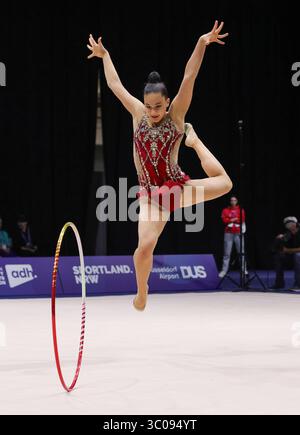 Essen, Deutschland. Juli 2025. firo: 17.07.2025 Sport International, FISU World University Games 2025, Rhein-Ruhr 2025, Rhythmische Gymnastik Lauren Gruniger, Schweiz, Universität Zürich Credit: dpa/Alamy Live News Stockfoto